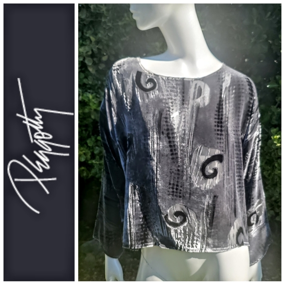 PEGGOTTY velvet burnout top - Picture 2 of 7